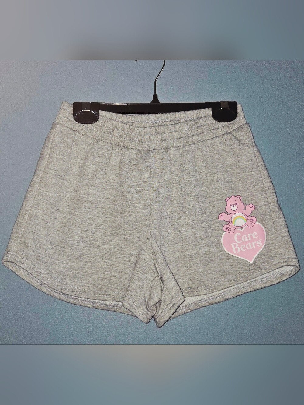 Care Bears Gray Casual Shorts Featuring Classic Cheer Bear XS